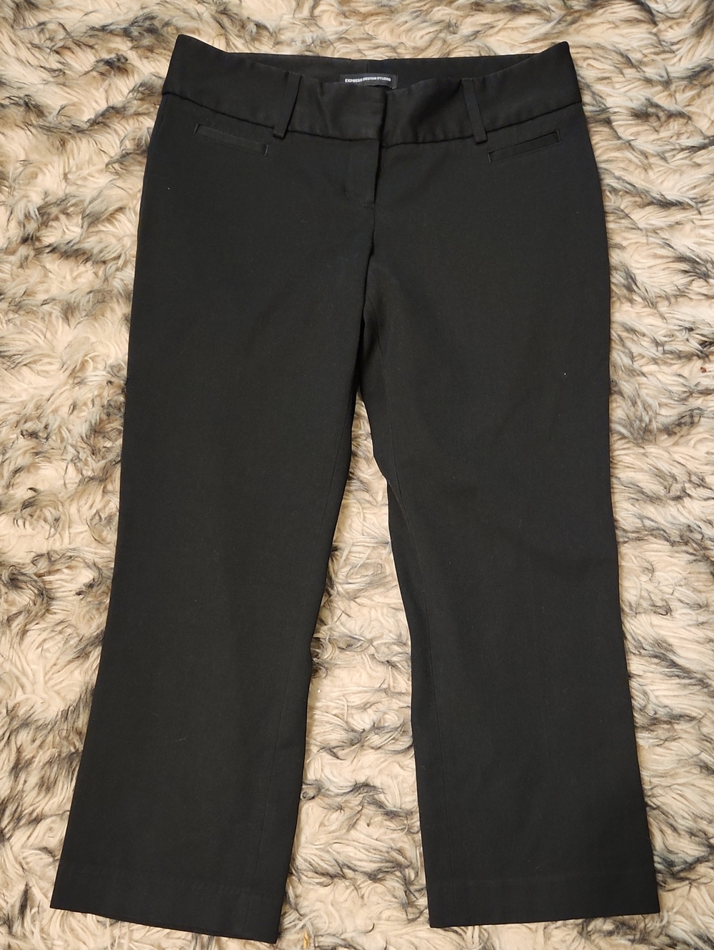 Express Women's Black Cropped Dress Pants